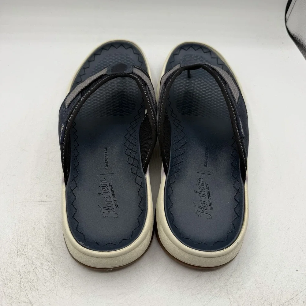 Florsheim Tread Lite Thong Sandals Mens Sz 12 W WIDE Navy Flip Flops 14363-410